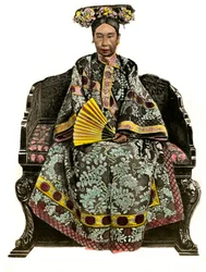 Portret van keizerin van China Tseu Hi