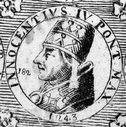 Portret van Innocentius IV (1195 - 1254)