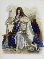 Portret van Lodewijk XIV (1638-1715) - in "Le Plutarque francais", door Mennechet
