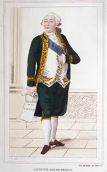 Portret van Lodewijk XVI (1754 - 1793) Gravure uit 1830