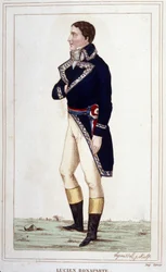 Portret van Lucien Bonaparte (1775 -1840) gravure uit 1830