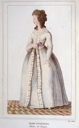 Portret van Marie Antoinette (1755-1793) (gravure 1830)