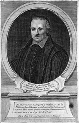 Portret van Pierre Gassendi (1592 - 1655), filosoof en geleerde.