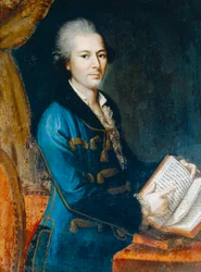 Portret van Pietro Verri (1728-1797), Italiaanse schrijver, filosoof en econoom, schilderij door een onbekende 18e-eeuwse kunstenaar