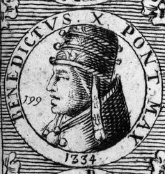 Portret van paus Benedictus X of Benedictus 10.
