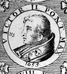 Portret van paus Victor II (of Victor 2 stierf 1057)