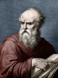 Portret van Vitruvius (Marcus Vitruvius Pollo), Romeins architect die in de 1e eeuw v.Chr. leefde.