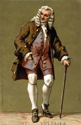 Portret van Voltaire te voet
