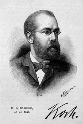 Portret van de Duitse arts Robert Koch (1843-1910)