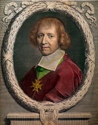 Portret van de kerkman Francois de Harlay, abt van Jumieges (1625-1695) Gravure uit de 17e eeuw Parijs, Musee Carnavalet