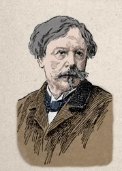 Portret van de schrijver Edmond de Goncourt (1822-1896) 19e eeuw