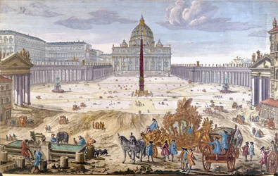 Rome, Sint-Pietersplein aan het begin van de 18e eeuw