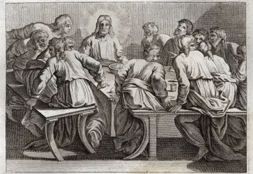 Royaumont Bijbel, Nieuwe Testament: Het Laatste Avondmaal. Illustratie uit 1811.