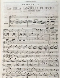 Bladmuziekpagina voor De schone maagd van Perth, opera door Georges Bizet