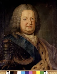 Stanislaw Leszczynski (Stanislas I, Koning van Polen) (1677 - 1766). Schilderij. Parijs, Bibl. Pools.
