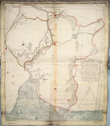 De beschrijving van het kasteel en de landerijen van Insbeguin binnen 3 mijl van Yohall aan de westkant daarvan