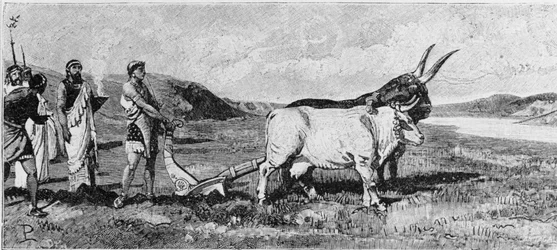 De stichting van Rome. Gravure uit de 19e eeuw.