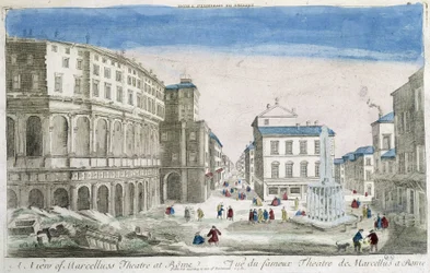 Theater van Marcellus in Rome - Optische weergave