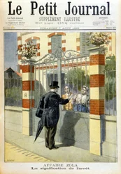 Zola-zaak - dienst van oordeel. Omslag Le petit Journal, 7/8/1898