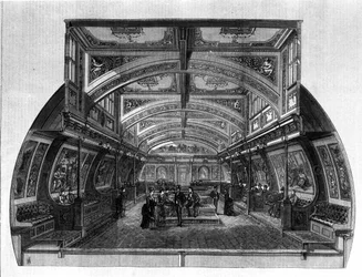 Boot ontworpen tegen zeeziekte door Henry Bessemer (1813-1898)