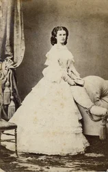 Elisabeth van Oostenrijk (Sissi) (1837-1898), 1860 - Portret van Elisabeth van Wittelsbach (1837-1898), keizerin van Oostenrijk (1854-1898) en koningin van Hongarije (1867-1898)