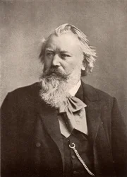 Johannes Brahms (1833-1897) Duitse componist, halftoon (print)