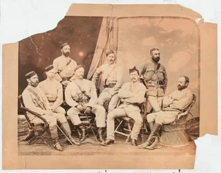 Officieren van het 4e Goorkha Regiment, 1879