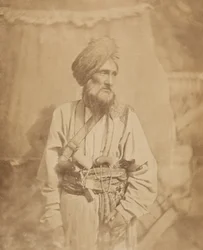 Pathan-officier van de Punjab Irregular Cavalry, ca. 1860
