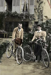 Pierre en Marie Curie in hun tuin