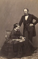 Portret van Koningin Victoria van Engeland en prins-gemaal Albert van Saksen-Coburg-Gotha