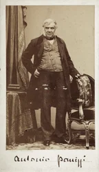 Portret van Senator Antonio Panizzi (1797-1879) Directeur van de Bibliotheek van het British Museum
