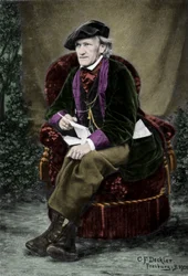 Portret van componist Richard Wagner (1813-1883) in de Villa Tribschen in Luzern, Zwitserland.