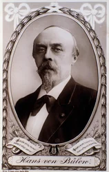 Portret van de Duitse dirigent en pianist Hans von Bülow