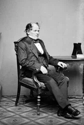 Portret van de Amerikaanse meteoroloog en oceanograaf Matthew Fontaine Maury (1806-1873) Jaren 1860