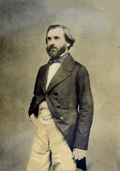 Portret van de Italiaanse componist Giuseppe Verdi