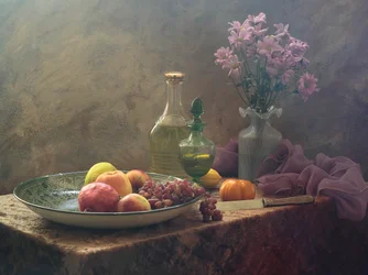 Stilleven met herfstfruit