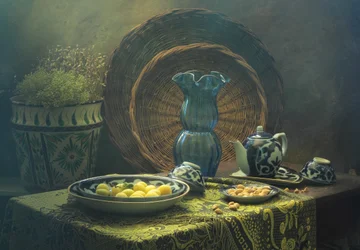 Rustieke stilleven-tafel