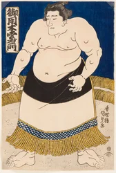 Portret van de sumoworstelaar Goyogi Kumoemon