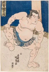 Portret van de sumoworstelaar Koyanagi Tsunekichi