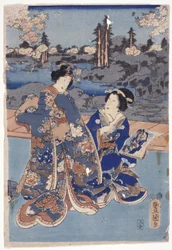 Een Edo-vergelijking van Murasaki