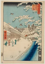 Atagoshita en de Yabu-steeg, uit de serie ‘Honderd beroemde gezichten op Edo’