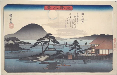 Herfstmaan bij Seto, uit de serie Acht gezichten op Kanazawa