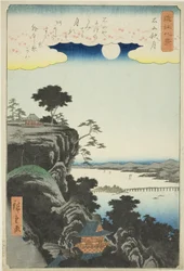 Herfstmaan boven Ishiyama Tempel, uit de serie 