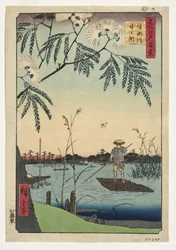 Ayase-rivier en Kanegafuchi, 1857