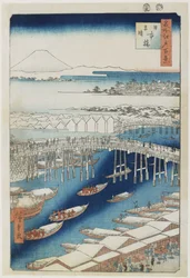 Helder Weer na Sneeuw, Nihonbashi-brug, mei 1856