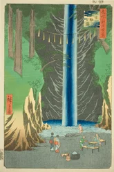 Fudo-waterval bij Oji, uit de serie "Honderd Beroemde Zichten van Edo"