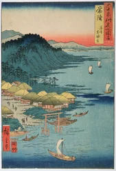 Provincie Hitachi: Groot heiligdom van Kashima, uit de serie „Illustraties van beroemde plaatsen in de ruim zestig provincies“, 1853