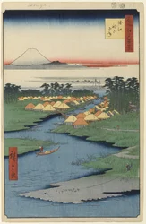 Horie en Nekozane, nr. 96 uit Honderd Beroemde Zichten van Edo