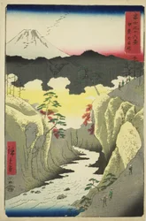 Inume-pas in de Kai-provincie, uit de serie "Zesendertig Zichten op de Berg Fuji"