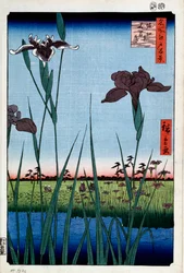 Iris bij Horikiri Honderd Beroemde Zichten van Edo, 1856-1858